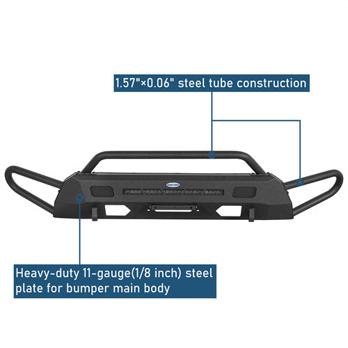 Front Bumper w/ Side Tube Guard For 2016-2023 Toyota Tacoma - Landshaker4x4
