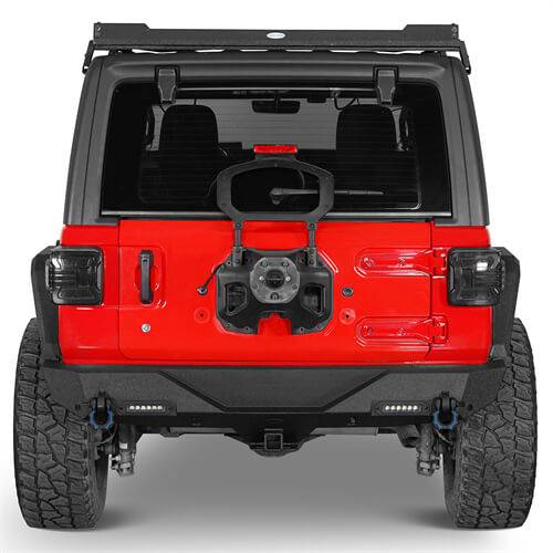 Off-Road Rear Bumper w/ LED spotlights For 2018-2024 Jeep Wrangler JL - LandShaker