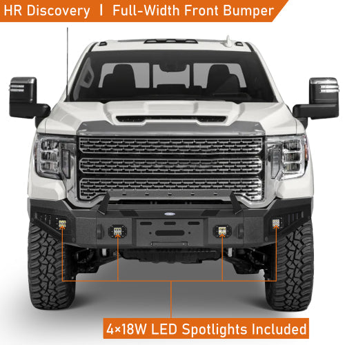 Aftermarkert Full-Width Front Bumper w/ Winch Plate (20-23 GMC Sierra 2500HD/3500HD) - LandShaker
