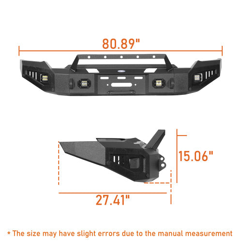 Aftermarkert Full-Width Front Bumper w/ Winch Plate (20-23 GMC Sierra 2500HD/3500HD) - LandShaker