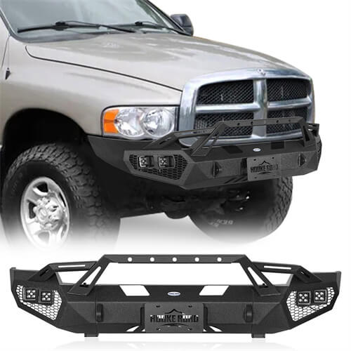 Aftermarket Front Bumper w/ LED Lights For 2003-2005 Ram 2500 (Excluding Diesel Models) - LandShaker