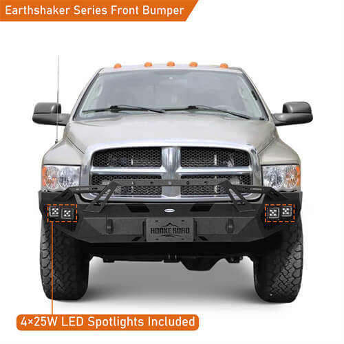 Aftermarket Front Bumper w/ LED Lights For 2003-2005 Ram 2500 (Excluding Diesel Models) - LandShaker