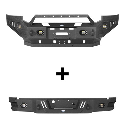 Aftermarket Full Width Front Bumper w/ LED Lights For 2005-2007 Ford F-250/F-350 - LandShaker4x4