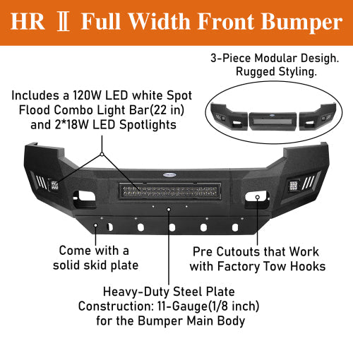 Aftermarket Full Width Front Bumper (05-07 Ford F-250) - LandShaker