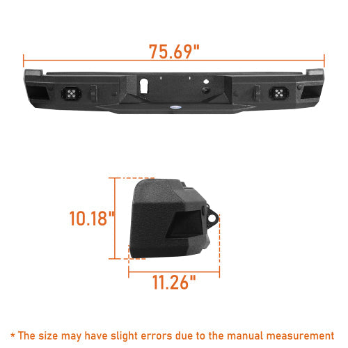 Aftermarket Rear Bumper w/ LED Spotlights (18-20 Ford F-150 , Excluding Raptor) - LandShaker