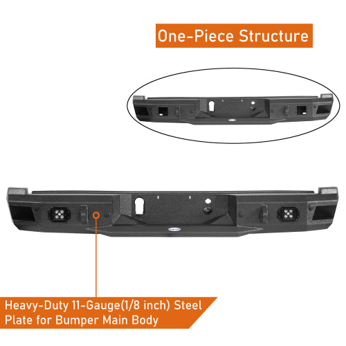 Aftermarket Rear Bumper w/ LED Spotlights (18-20 Ford F-150 , Excluding Raptor) - LandShaker