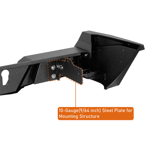 Aftermarket Rear Bumper w/ Bedside Slider Steps For 2015-2022 Chevy Colorado & GMC Canyon(Excluding ZR2 Models) - LandShaker4x4