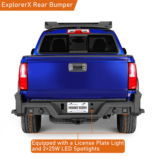 Aftermarket Rear Bumper w/ Bedside Slider Steps For 2015-2022 Chevy Colorado & GMC Canyon(Excluding ZR2 Models) - LandShaker4x4
