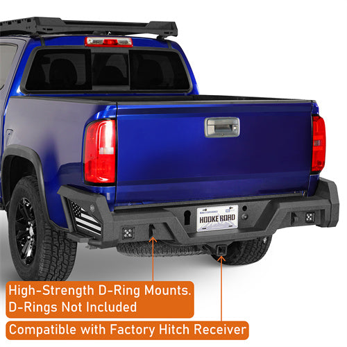 Aftermarket Rear Bumper w/ Bedside Slider Steps For 2015-2022 Chevy Colorado & GMC Canyon(Excluding ZR2 Models) - LandShaker4x4