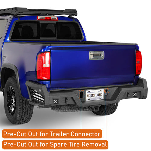 Aftermarket Rear Bumper w/ Bedside Slider Steps For 2015-2022 Chevy Colorado & GMC Canyon(Excluding ZR2 Models) - LandShaker4x4