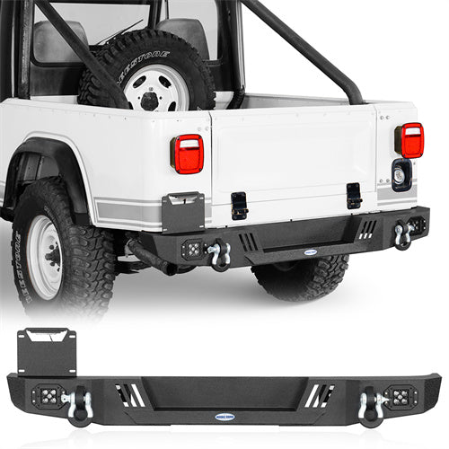 Front & Rear Bumper w/ LED Lights For 1976-1986 Jeep CJ-5 CJ-7 CJ-8 Scrambler - Landshaker4x4