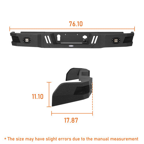 Aftermarket Rear Bumper w/LED floodlights (20-25 GMC Sierra 2500HD) - LandShaker