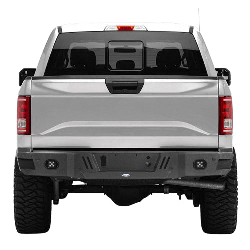 Aftermarket Rear Bumper w/25w LED spotlights (18-20 Ford F-150 Excluding Raptor) - LandShaker