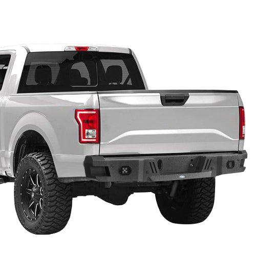 Aftermarket Rear Bumper w/25w LED spotlights (18-20 Ford F-150 Excluding Raptor) - LandShaker