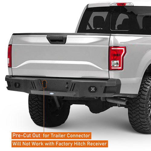 Aftermarket Rear Bumper w/25w LED spotlights (18-20 Ford F-150 Excluding Raptor) - LandShaker