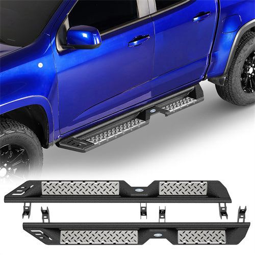 Aftermarket Side Step Bars For 2015-2025 Chevy Colorado Crew Cab & GMC Canyon Crew Cab - LandShaker4x4