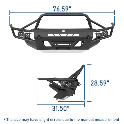 Aftermarket Tube Front Bumper w/ LED Spot Lights For 2014-2024 Toyota 4Runner - LandShaker4x4
