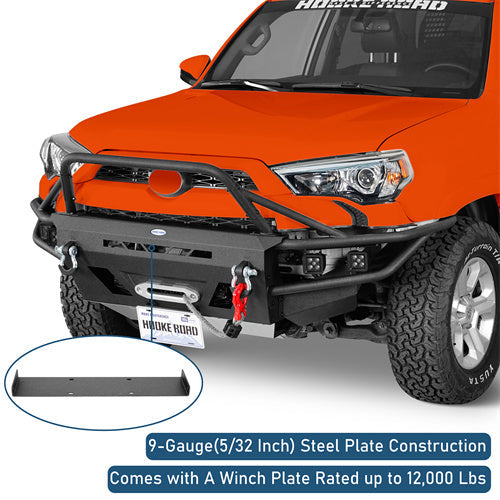 Aftermarket Tube Front Bumper w/ LED Spot Lights For 2014-2024 Toyota 4Runner - LandShaker4x4