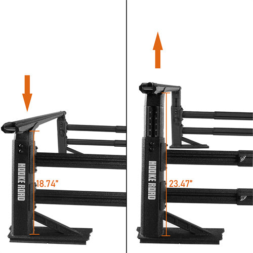 Adjustable Truck Bed Rack Aluminum Cargo Rack (Toyota & Nissan Trucks) - LandShaker4x4