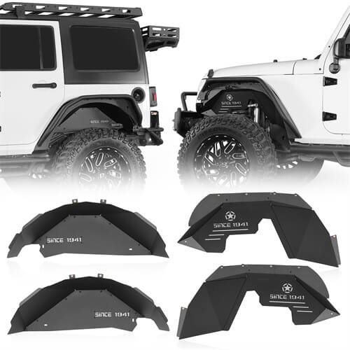 Aluminum Front and Rear Inner Fender Liners For 2007-2018 Jeep Wrangler JK - LandShaker