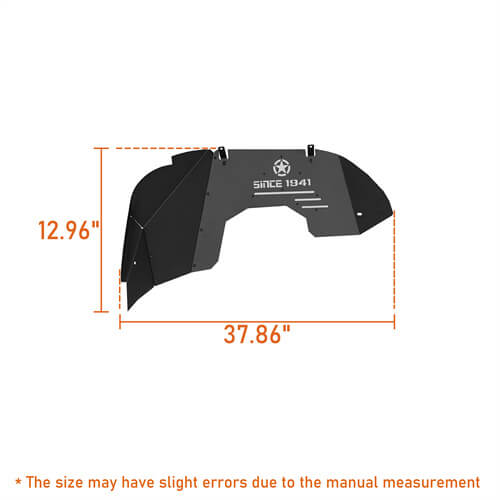 Aluminum Front Inner Fender Liners For 2018-2025 Jeep Wrangler JL & Gladiator JT(Excluding Mojave, Rubicon 3.6L Engine Edtion) - LandShaker