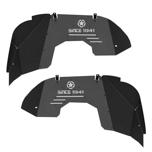 Aluminum Front Inner Fender Liners For 2018-2025 Jeep Wrangler JL & Gladiator JT(Excluding Mojave, Rubicon 3.6L Engine Edtion) - LandShaker