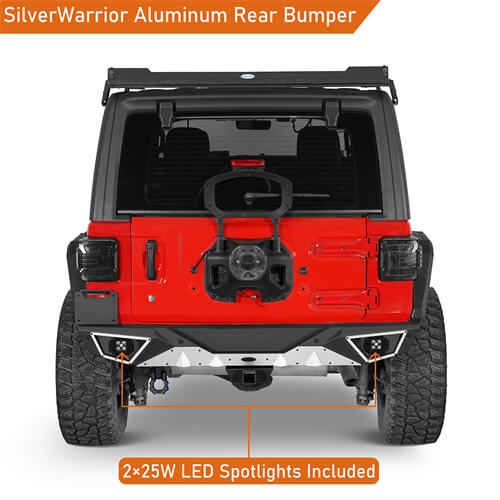 Road Trip Aluminum Rear Bumper For 2018-2024 Jeep Wrangler JL - LandShaker