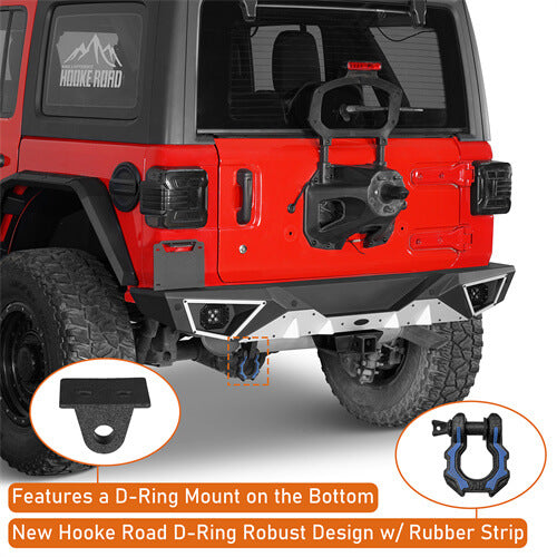Road Trip Aluminum Rear Bumper For 2018-2024 Jeep Wrangler JL - LandShaker