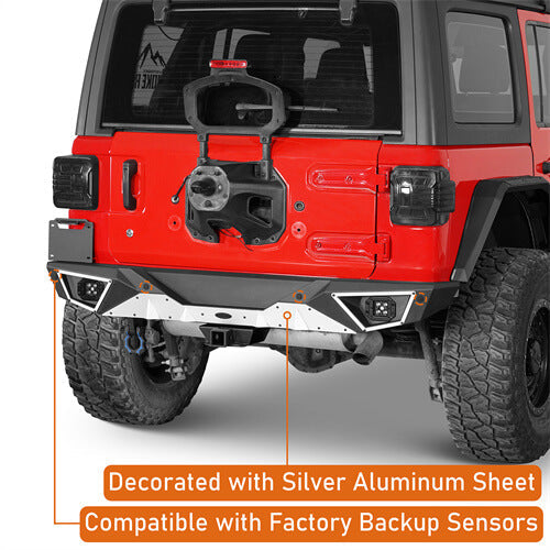 Road Trip Aluminum Rear Bumper For 2018-2024 Jeep Wrangler JL - LandShaker