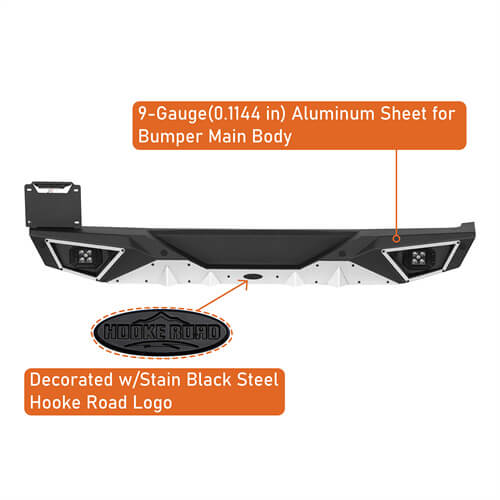 Road Trip Aluminum Rear Bumper For 2018-2024 Jeep Wrangler JL - LandShaker