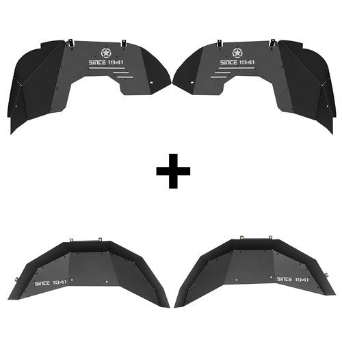 Aluminum Front & Rear Inner Fender Liners For 2018-2025 Jeep Wrangler JL - LandShaker4x4
