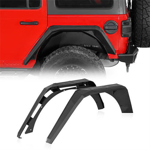 Road Trip Aluminum Rear Fender Flares For 2018-2025 Jeep Wrangler JL - LandShaker