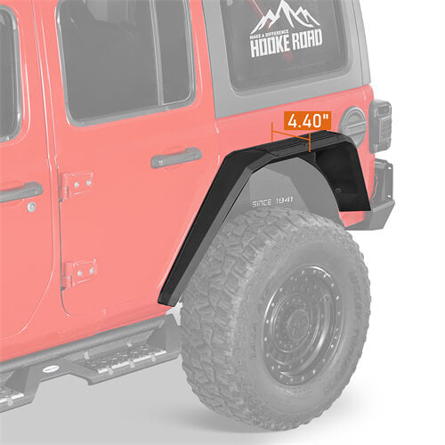 Road Trip Aluminum Rear Fender Flares For 2018-2025 Jeep Wrangler JL - LandShaker