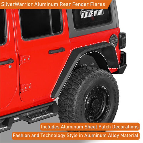 Road Trip Aluminum Rear Fender Flares For 2018-2025 Jeep Wrangler JL - LandShaker