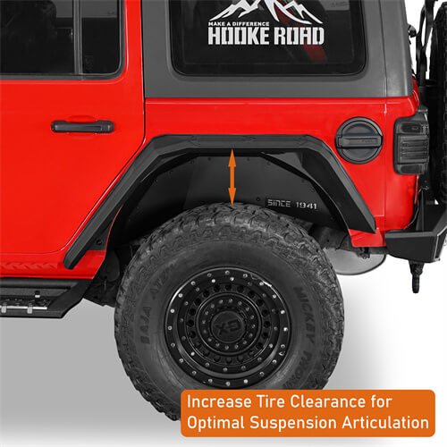 Road Trip Aluminum Rear Fender Flares For 2018-2025 Jeep Wrangler JL - LandShaker