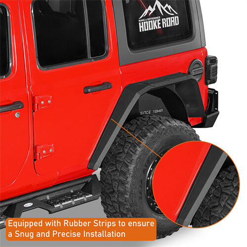 Road Trip Aluminum Rear Fender Flares For 2018-2025 Jeep Wrangler JL - LandShaker