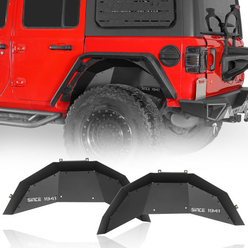 Aluminum Front & Rear Inner Fender Liners For 2018-2025 Jeep Wrangler JL - LandShaker4x4