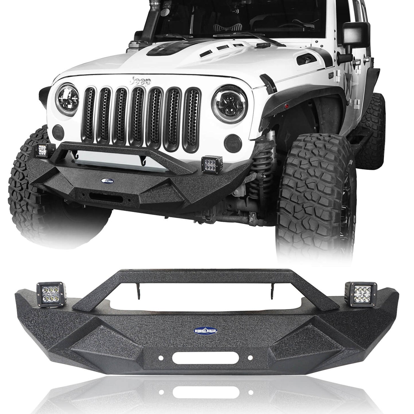 Blade Stubby Front Bumper & Different Trail Rear Bumper Combo(07-18 Jeep Wrangler JK)-LandShaker