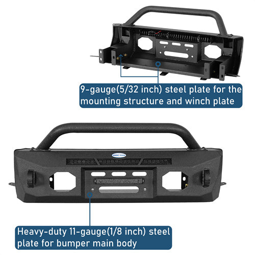 Blink Stubby Front Bumper For 2014-2024 Toyota 4Runner (Excluding Limited & Nightshade)  - LandShaker4x4