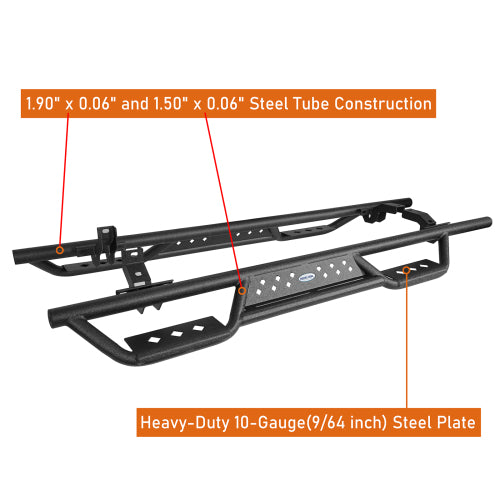 LandShaker Nerf Side Step Bars (21-24 Ford Bronco 4-Door)