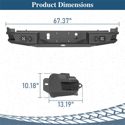 Aftermarket Rear Bumper For 2015-2022 Chevy Colorado GMC Canyon (Excluding ZR2 Models) - LandShaker