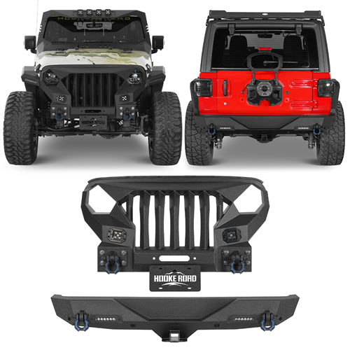 Jeep JL Mad Max Front Bumper & Rear Bumper Combo(18-25 Jeep Wrangler JL)-LandShaker