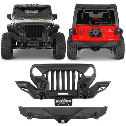 Jeep JL Mad Max Front Bumper & Rear Bumper Combo(18-25 Jeep Wrangler JL)-LandShaker