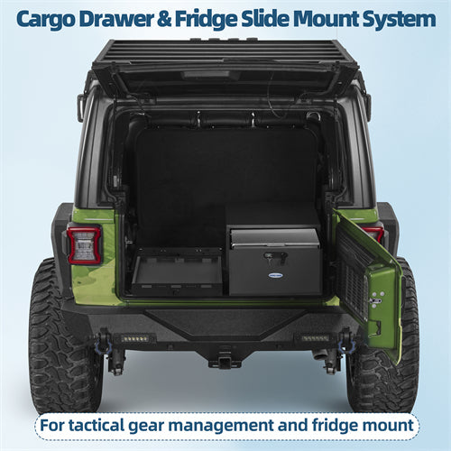 Cargo Drawer & Fridge Slide Mount System For 2015-2025 Jeep Wrangler JK & JL 4-Door & 2021-2025 Ford Bronco 4-Door - Landshaker4x4