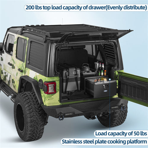 Cargo Drawer & Fridge Slide Mount System For 2015-2025 Jeep Wrangler JK & JL 4-Door & 2021-2025 Ford Bronco 4-Door - Landshaker4x4