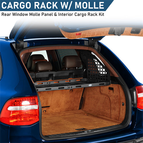 Rear Window Molle Panel & Interior Cargo Rack Kit For 2003-2010 Porsche Cayenne 955/957 - Landshaker4x4