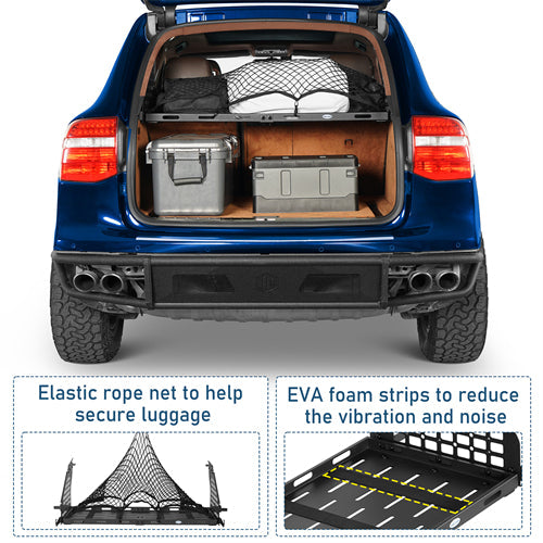 Rear Window Molle Panel & Interior Cargo Rack Kit For 2003-2010 Porsche Cayenne 955/957 - Landshaker4x4