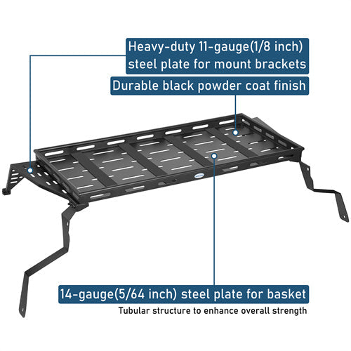 Lightweight Steel Basket Interior Cargo Rack For 2013-2017 Subaru XV Crosstrek - Landshaker4x4