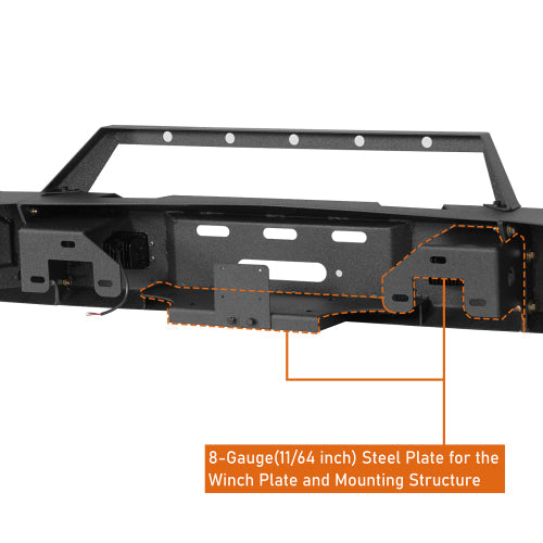 LandShaker Front Bumper w/ Winch Plate & LED Spotlights (14-15 Chevy Silverado 1500)