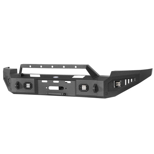 LandShaker Front Bumper w/ Winch Plate & LED Spotlights (14-15 Chevy Silverado 1500)